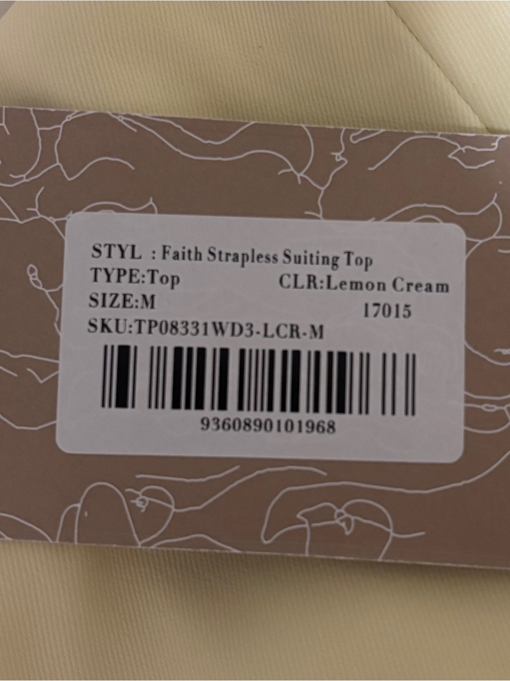MESHKI STRAPLESS TOP - Picture 2 of 3